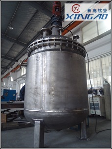 純鈦反應(yīng)釜1500L 制造好驗收結(jié)束！